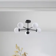 Lampy sufitowe - Plafon metalowy - L.58.5 x H.21 cm - Czarno-biała - SOFIA - miniaturka - grafika 1