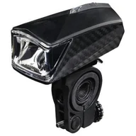 Lampki rowerowe - Hama LED lampa rowerowa "Profi" (rowerowym dopuszczona do użytku w ruchu drogowym zgodnie z niemieckim prawem o ruchu drogowym, światła przednie z bateriami i uchwyt lampy, można zdjąć) Czarny 00178106 - miniaturka - grafika 1