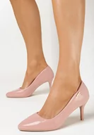 Czółenka - Różowe Lakierowane Szpilki z Migdałkowym Noskiem Loso - miniaturka - grafika 1