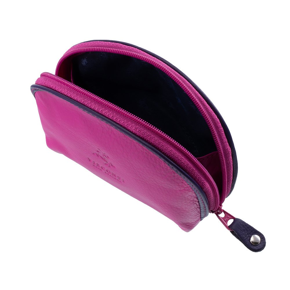 Portfel damski na bilon i klucze Visconti RB-63 - jagodowy