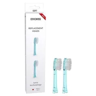 Końcówki do szczoteczek elektrycznych - Końcówki do szczotki jonowej IonicKiss MIĘKKIE niebieskie 2szt - miniaturka - grafika 1