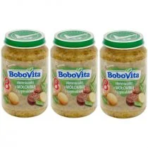 BoboVita Ziemniaczki z wołowiną i szpinakiem po 8 miesiącu Zestaw 3 x 190 g - Dania dla dzieci - miniaturka - grafika 1
