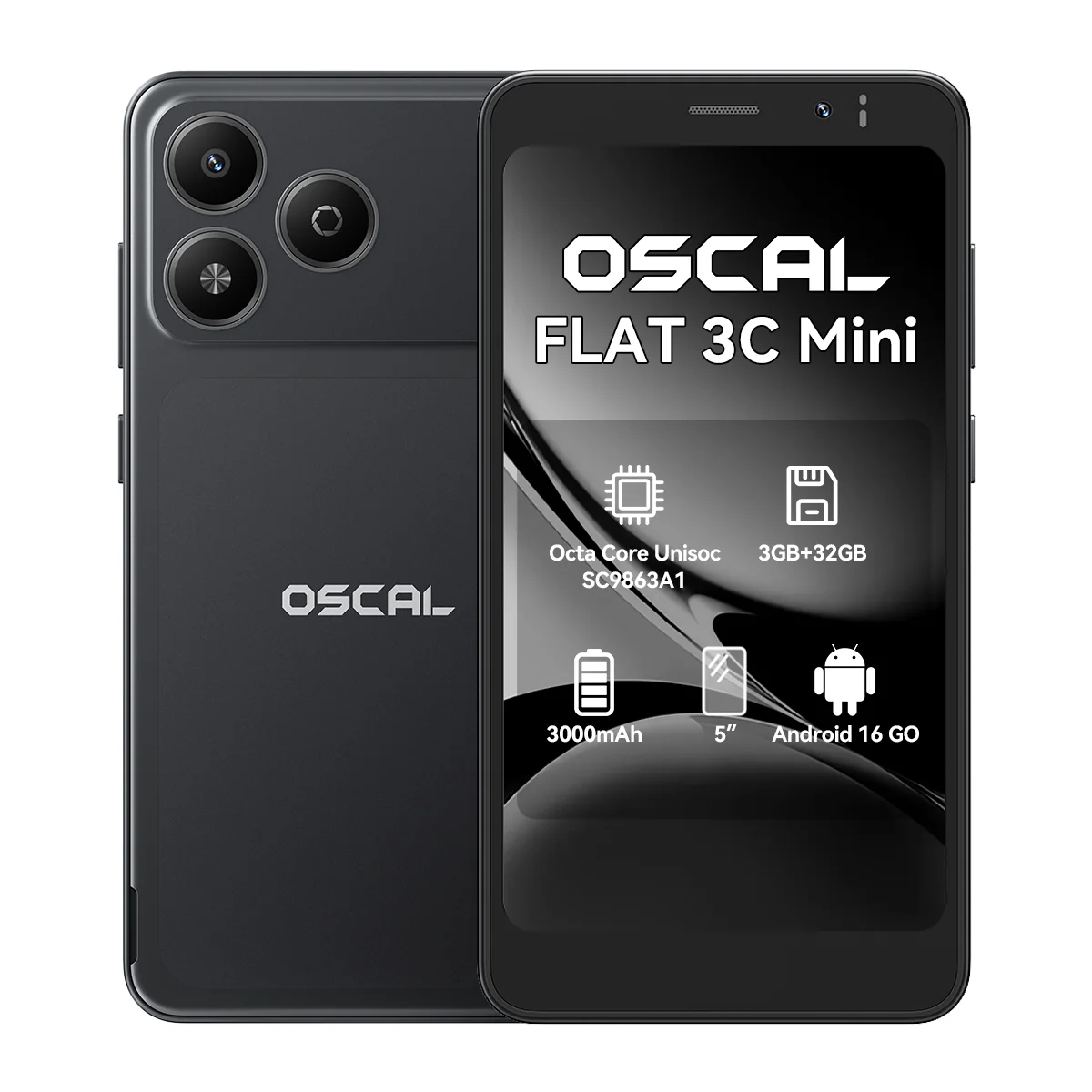 OSCAL FLAT 3C 3GB/32GB Czarny