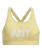 Biustonosze - Roxy Biustonosz sportowy Medium Impact EVERYDAY FLOW BRA damski żółty M - miniaturka - grafika 1