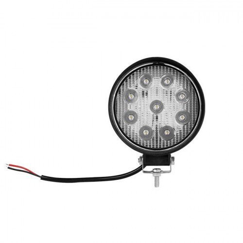 Lampa LED Robocza 10-30V 27W 9LED okrągła WR