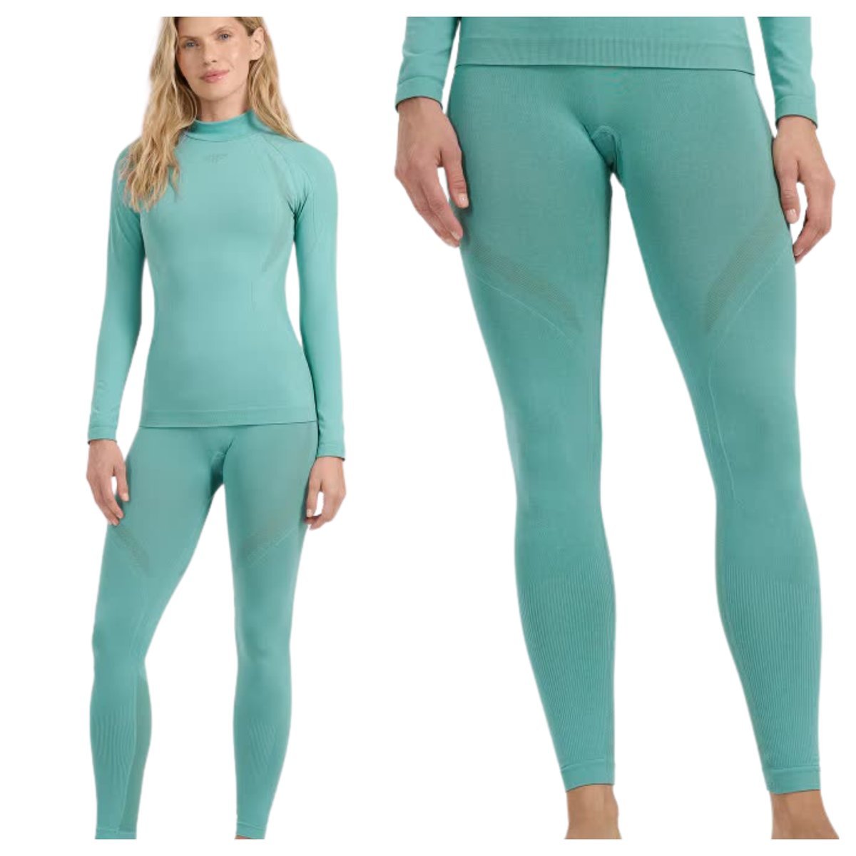 Bielizna termoaktywna bezszwowa (dół) damska 4F 4FWAW25USEAF217-46S Zielony M/L