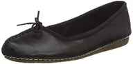 Moda i Uroda OUTLET - Clarks Baleriny damskie Freckle Ice_zamknięte, czarny - Czarny Black Leather - 39 eu - miniaturka - grafika 1