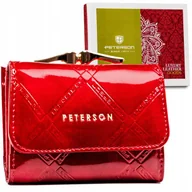 Portfele - Peterson stylowy portfel damski skórzany portfelik na prezent RFID skóra - miniaturka - grafika 1