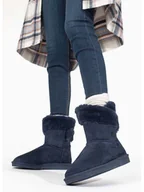 Botki damskie - Blackfield Botki zimowe "Barbara" w kolorze granatowym - miniaturka - grafika 1