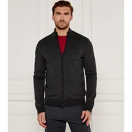 Swetry męskie - BOSS BLACK Wełniany kardigan H-Eltorno Regular Fit - miniaturka - grafika 1