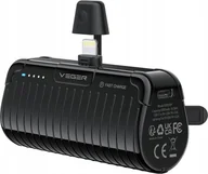Powerbanki - Powerbank Veger VEGER powerbank 5000 mAh z wbudowanym złączem Lightning PlugOn PD QC3.0 2,4A 20W W0558P czarny - miniaturka - grafika 1