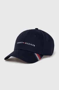 Tommy Hilfiger czapka z daszkiem bawełniana kolor granatowy z aplikacją AM0AM12532 - Czapki męskie - miniaturka - grafika 1