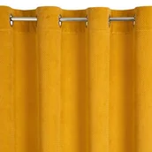 Zasłony - Euro Firany Zasłona Velvet Eliza 140 x 250 Przel Musztardowy 1222122 - miniaturka - grafika 1