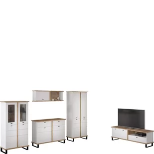 Zestaw Mebli do Salonu 3 Cross MebloCross Czarny Mat / Biały Mat - Inne meble do salonu - miniaturka - grafika 1