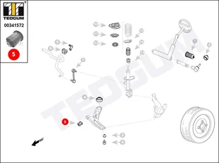 Tuleja wahacza przedniego TEDGUM 00341572 545512H000 - Tuleje zawieszenia - miniaturka - grafika 1
