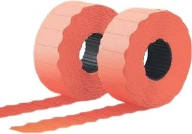 Avery Etykiety cenowe w rolce do metkownicy dwurzędowej; trwałe; 1200 etyk./rolka; 10 rolek/op.; 16 x 26 mm, czerwone RPLP1626 - Papier do drukarek - miniaturka - grafika 1