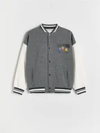 Bluzy dla chłopców - Reserved - Bluza bomber Among Us - jasnoszary - miniaturka - grafika 1