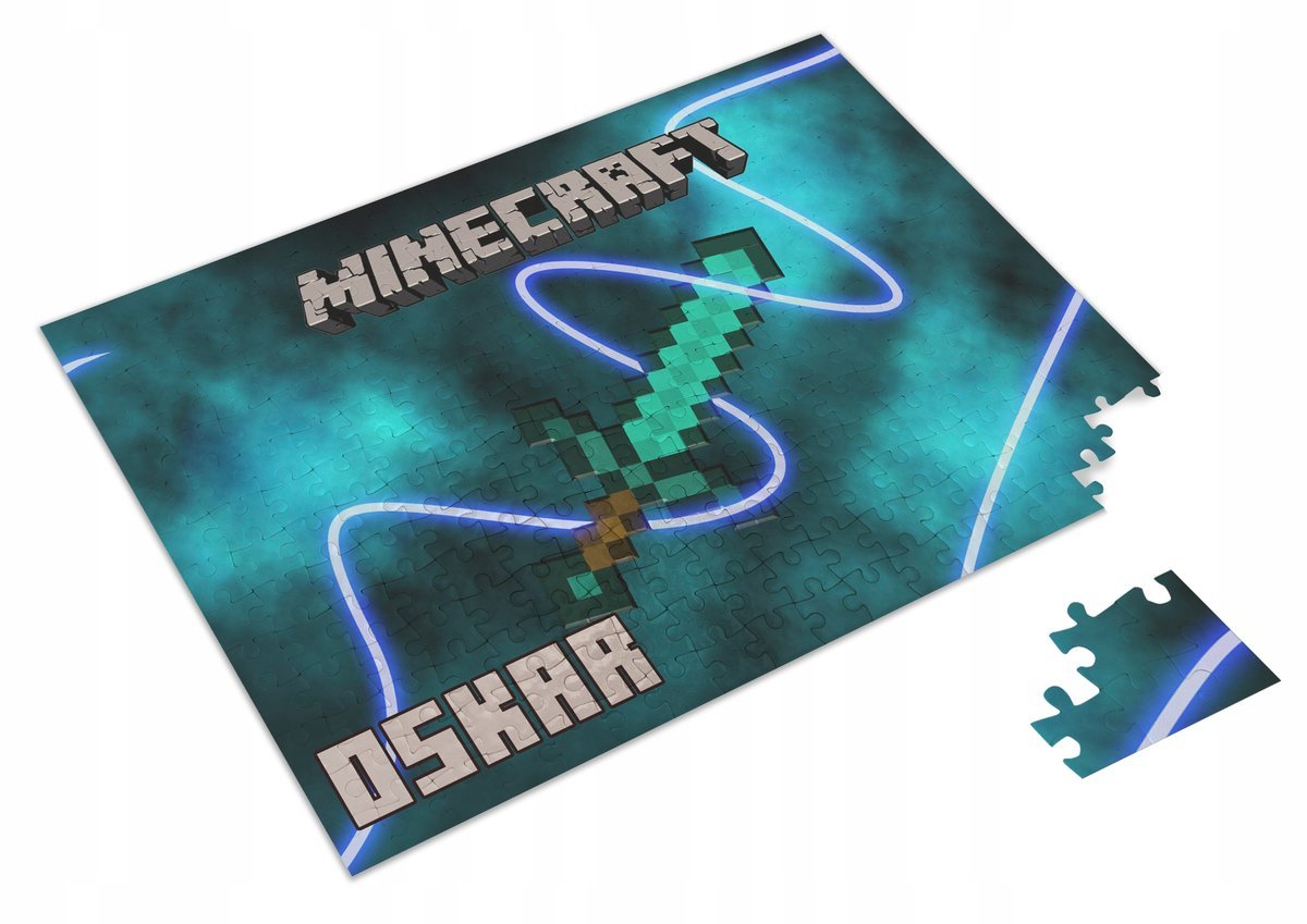 Puzzle MINECRAFT + IMIĘ + pudełko A3 252 el. #7
