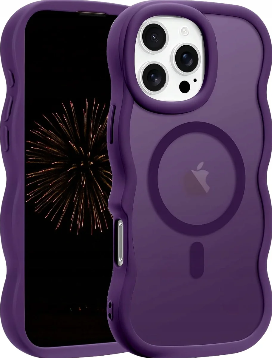 ETUI TELEFON POKROWIEC OBUDOWA ETUI FIOLETOWA MAGNES ANTYWSTRZĄSOWA MATOWA