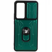 Etui i futerały do telefonów - Bizon Etui Case Camshield Card Slot Ring do Xiaomi 12T/12T Pro zielone - miniaturka - grafika 1