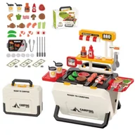 Zabawki AGD - Grill Zabawka dla dzieci Walizka Przenośna Zestaw dla Dzieci 51 el. - miniaturka - grafika 1