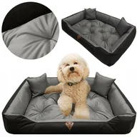 Legowiska dla psów - Legowisko Dla Psa Kanapa Posłanie 115X95 Cm Wodoodporne Poduszki Pikowane Szare - miniaturka - grafika 1