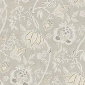 Tapety - Tapeta kwiaty jasnoszarymIbeżowym - 53 cm x 10 m - SANDERS & SANDERS - miniaturka - grafika 1