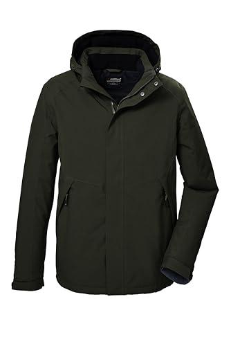 killtec Męska kurtka funkcyjna/kurtka outdoorowa z odpinanym kapturem KOW 4 MN JCKT, dark moss, XL, 41843-000