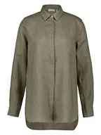Bluzki damskie - Gerry Weber Lniana bluzka w kolorze khaki - miniaturka - grafika 1