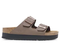 Klapki i japonki damskie - Klapki damskie Birkenstock 1027417 ARIZONA FLEX PLATFORM NARROW Brązowe - miniaturka - grafika 1