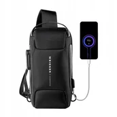 Nerki - SASZETKA MĘSKA PLECAK ANTYKRADZIEŻOWY TORBA NA RAMIĘ NERKA BOX USB - miniaturka - grafika 1