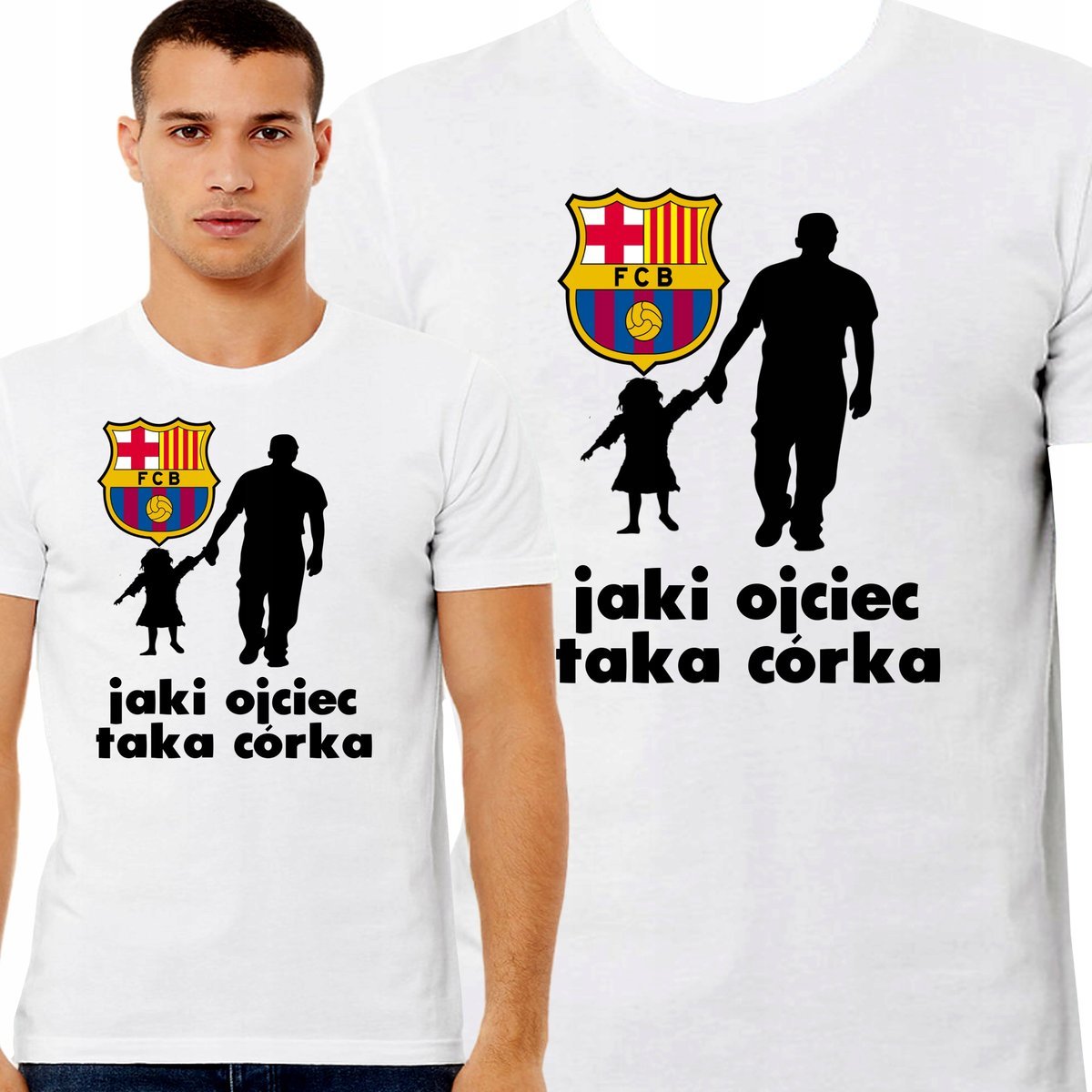 KOSZULKA RODZINNA FC BARCELONA JAKI OJCIEC TAKA CÓRKA PREZENT M 2038