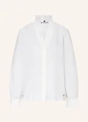 Bluzki damskie - Tommy Hilfiger Bluzka Z Falbankami weiss - TOMMY HILFIGER - miniaturka - grafika 1