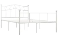Łóżka - Białe metalowe łózko małżeńskie 180x200 cm N5-B70 - miniaturka - grafika 1