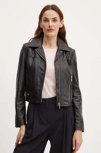 Armani Exchange kurtka skórzana damska kolor czarny przejściowa 6DYB50 YLP3Z - Kurtki damskie - miniaturka - grafika 1