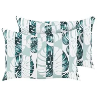 Poduszki ogrodowe - 2 poduszki ogrodowe w liście 40 x 60 cm zielone TERMINI - miniaturka - grafika 1