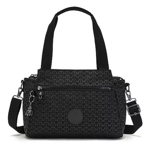 Kipling Elysia Średnia Torba na Ramię, z Odpinanym Paskiem na Ramię, 29.5 x 23 x 12.5, Signature EMB, Brown - Torebki damskie - miniaturka - grafika 1