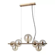 Lampy sufitowe - Canello lampa wisząca 7-punktowa mosiądz/bursztynowy PND-406007-7-HBR - miniaturka - grafika 1