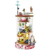 Modele do sklejania - Kwiecisty Dom. Składany model LED w akrylowej tubie Nice-idea.pl - miniaturka - grafika 1