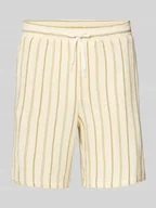 Spodenki męskie - Szorty o kroju regular fit z fakturowanym wzorem model ‘JAIDEN COBA’ - miniaturka - grafika 1