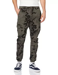 Spodenki męskie - Urban Classics Męskie spodnie do joggingu Cargo Camo Cargo, Szary Moro, 50 PL - grafika 1