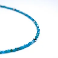 Naszyjniki - Srebrny naszyjnik apatyt - miniaturka - grafika 1