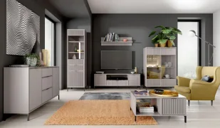 Zestaw mebli do salonu z witrynami cashmere C6-N08 - Inne meble do salonu - miniaturka - grafika 1