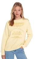Bluzy damskie - Trendyol Damska bluza z dzianiny z okrągłym dekoltem i okrągłym dekoltem, ŻÓŁTY, XL - miniaturka - grafika 1