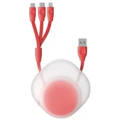 Kable USB - Baseus Zwijany kabel Usb 3W1 Lightning Usb-c Micro 0,85M CAMLT-TY09 - miniaturka - grafika 1