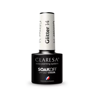 Claresa Lakier Hybrydowy Brokat 14 5ml - Lakiery hybrydowe - miniaturka - grafika 1