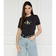 Koszulki i topy damskie - CALVIN KLEIN JEANS T-shirt | Regular Fit - miniaturka - grafika 1