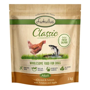 Lukullus Classic, kurczak i łosoś (bez zbóż) - 1 kg - Sucha karma dla psów - miniaturka - grafika 1