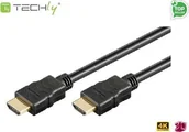 Kable komputerowe i do monitorów - Kabel Techly HDMI - HDMI 2m czarny 21123 - miniaturka - grafika 1