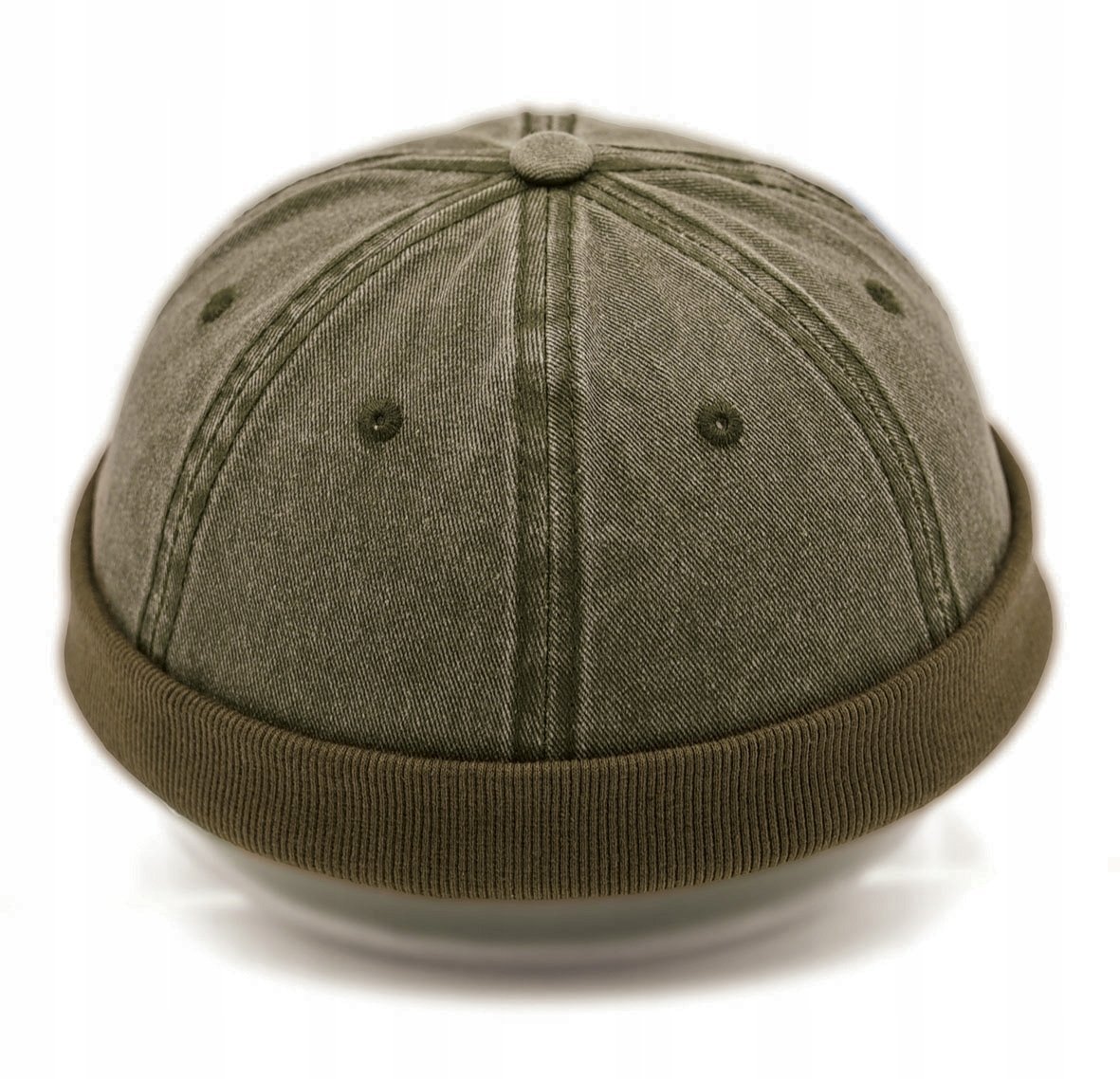 Czapka DOKERKA krótka leonka bez daszka ZIELONA KHAKI Pako Jeans